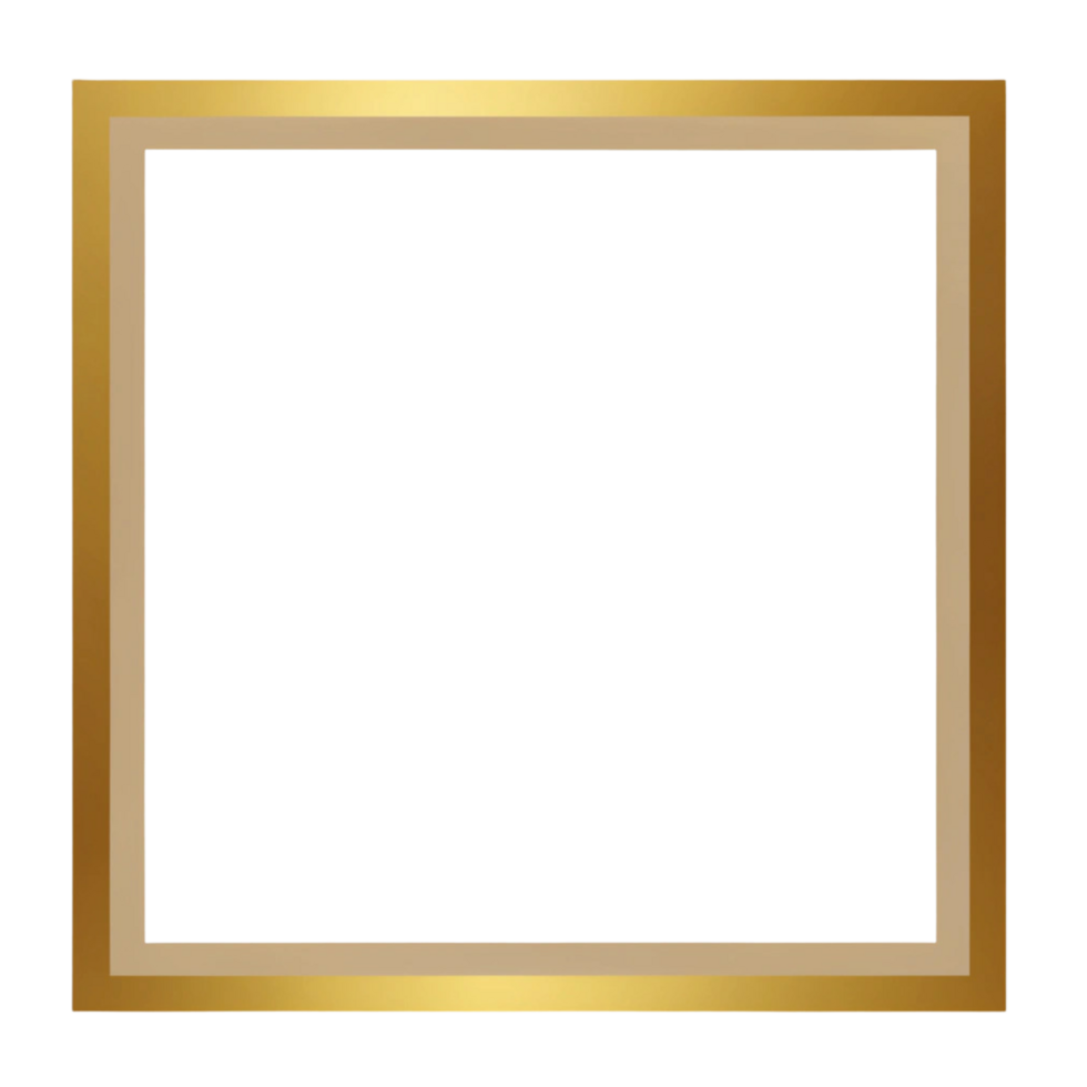 Classic Gold Frame with a Transparent Background png
