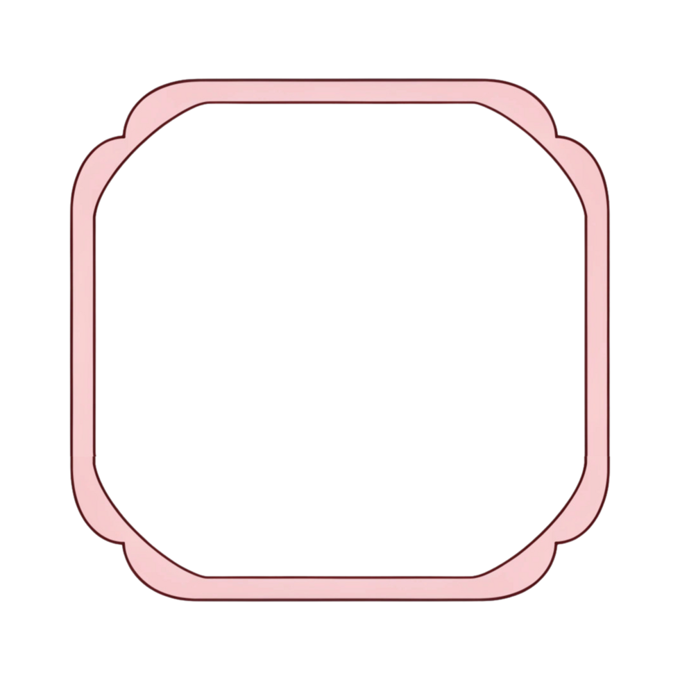 Modern Pink Square Frame with Transparent Background png