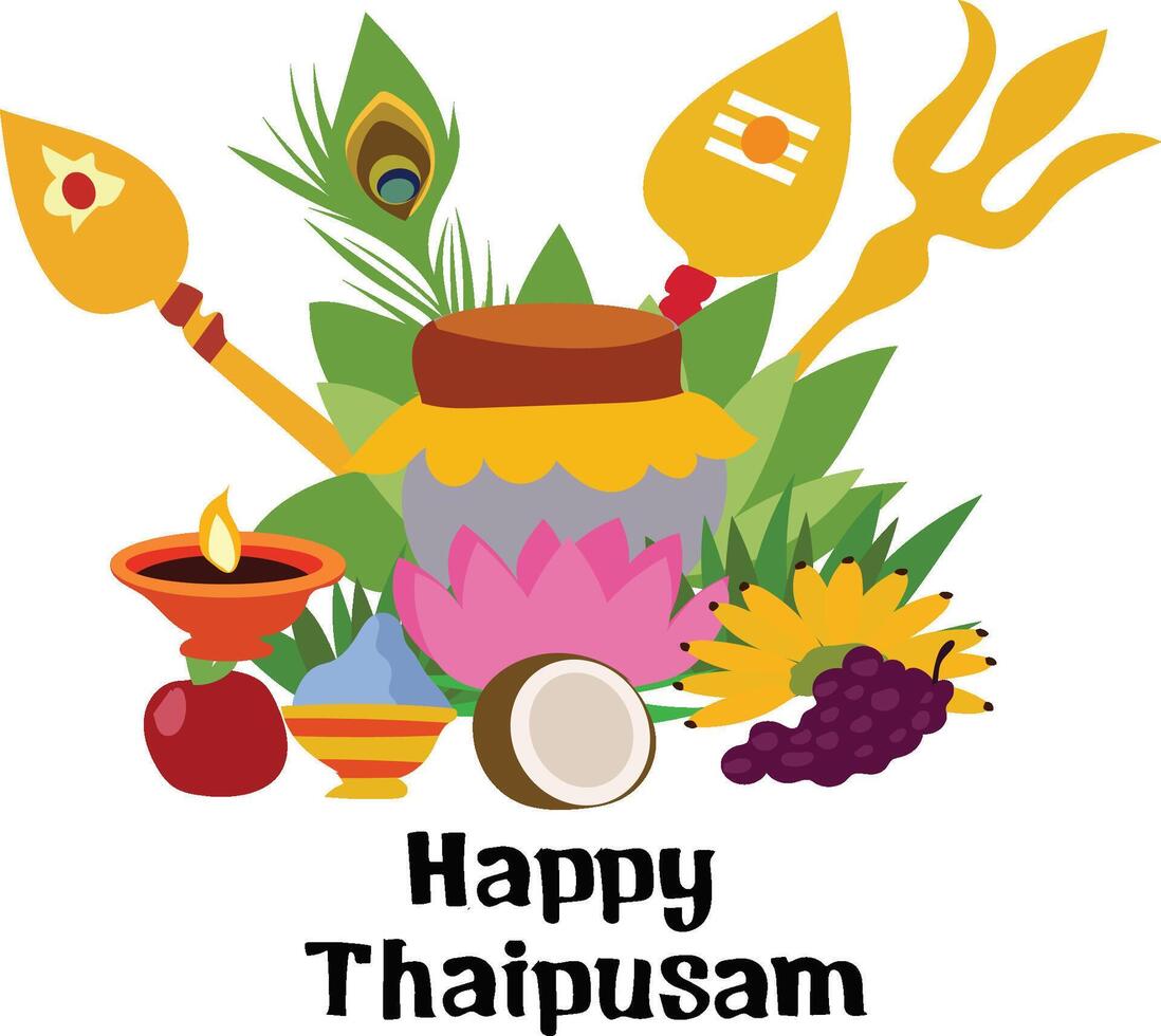 Thaipusam Festival Happy Thaipusam vector