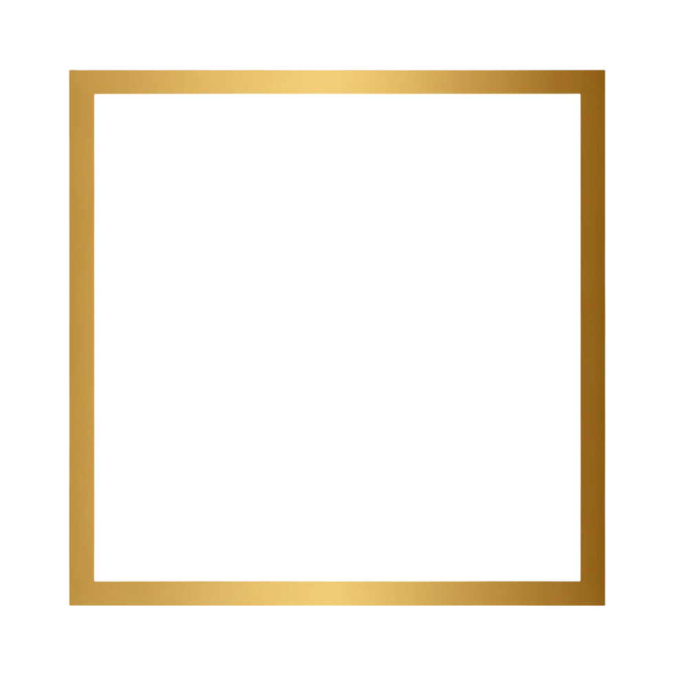 Simple Gold Frame with a Transparent Background png