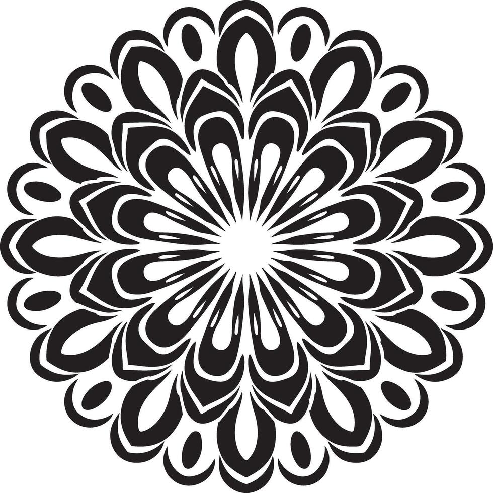 Modern Mandala Design with Bold Petal Patterns vector