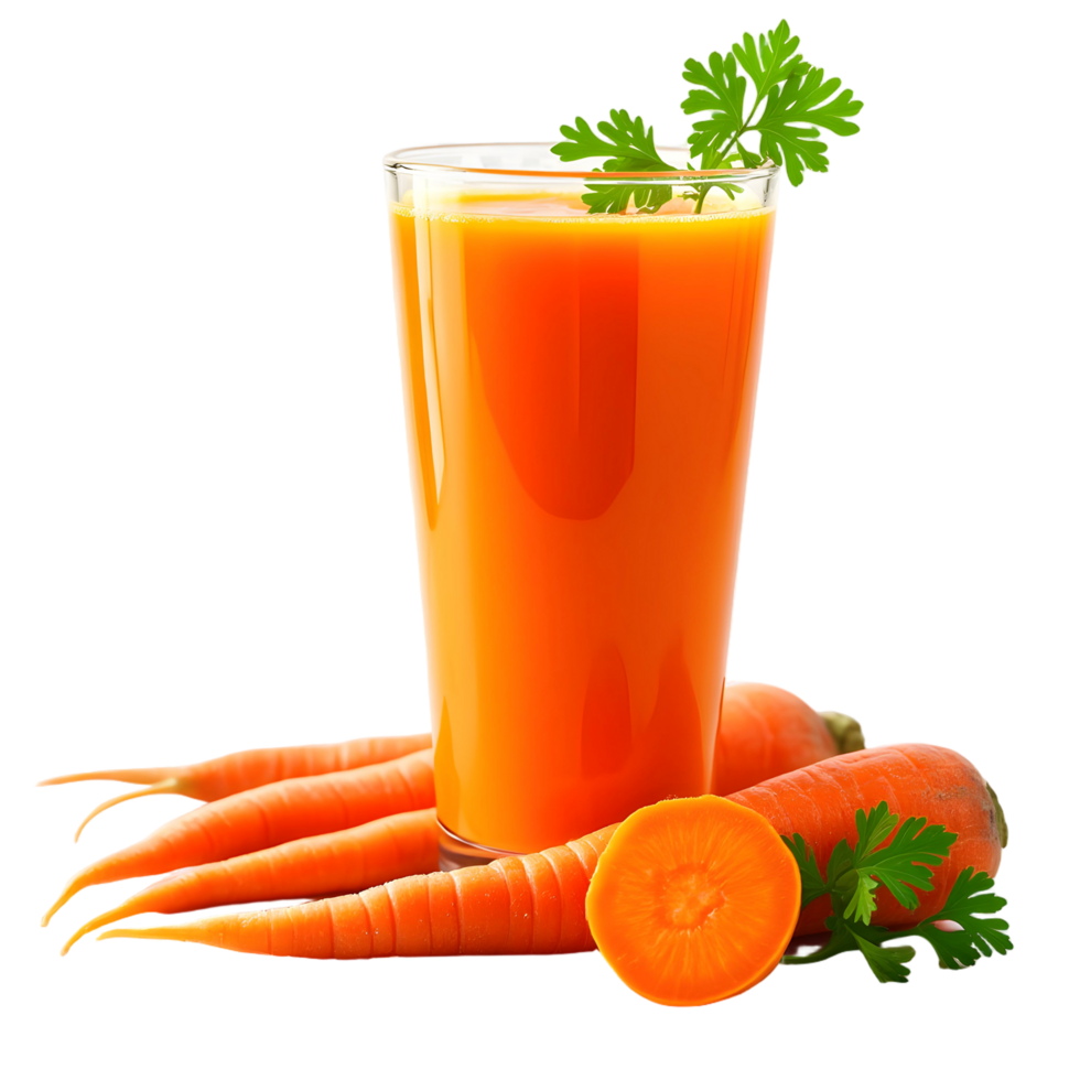 A Glass of Vibrant Carrot Juice Delight png
