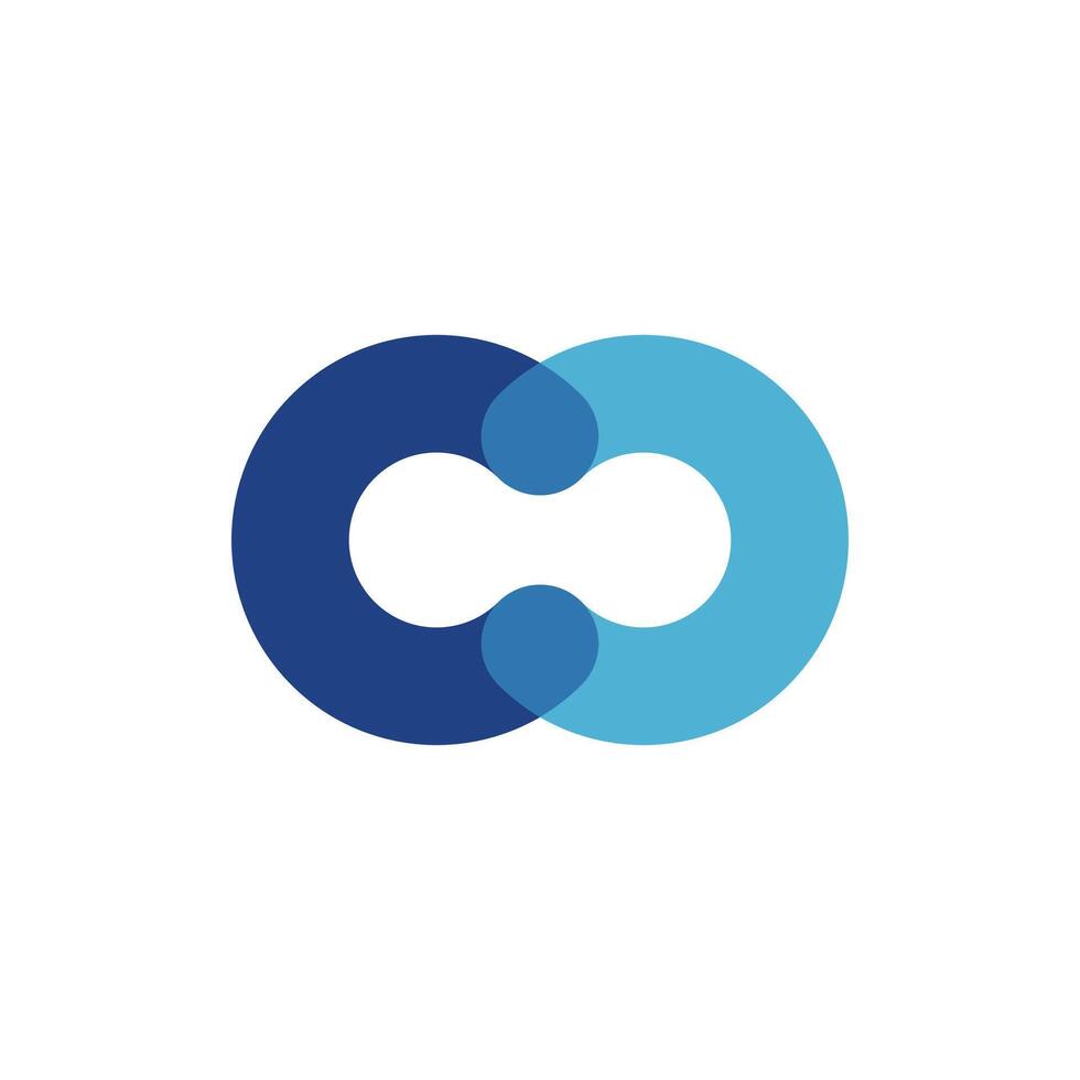 Logo circle blue water unique design with blank background vector