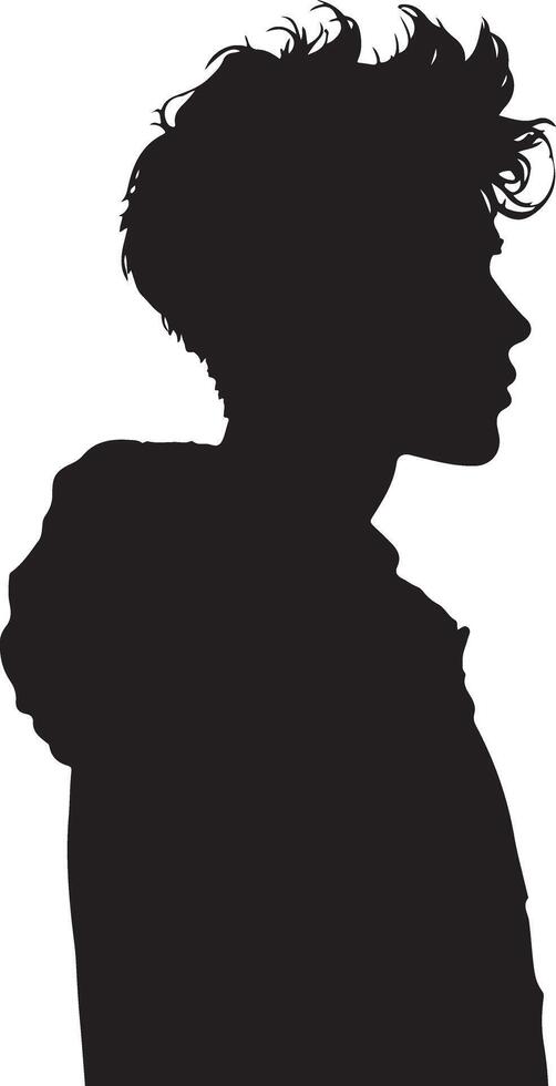 A silhouette of a man in a hoodie vector