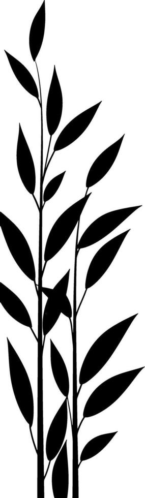 Silhouette of leaves on a white background vector
