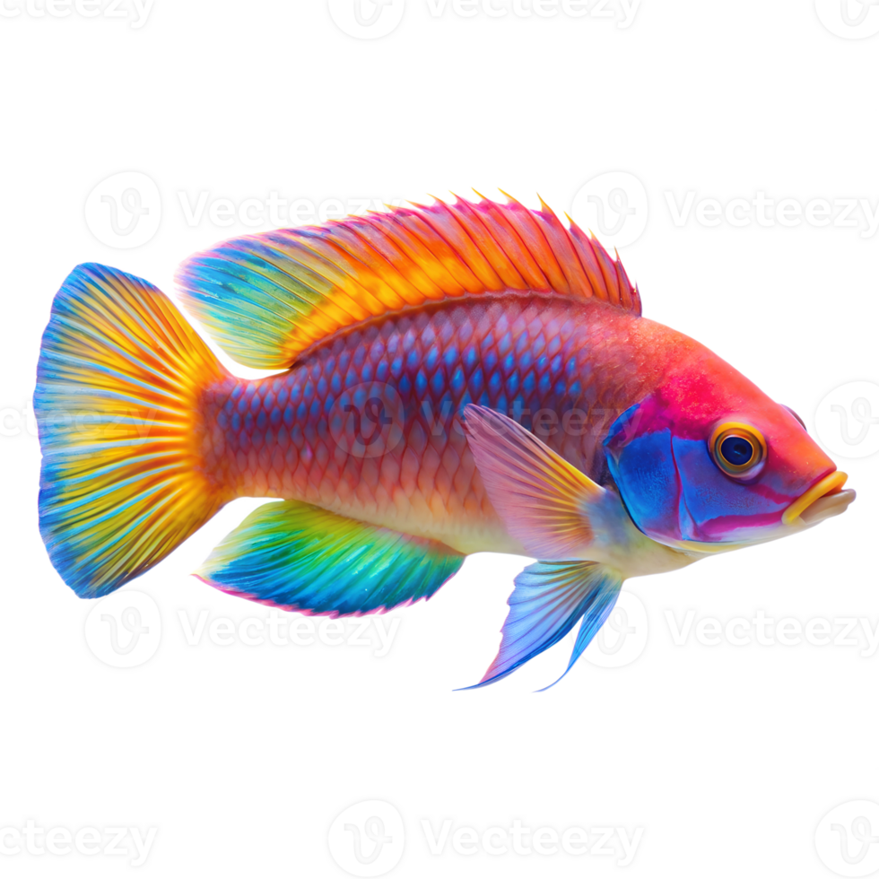 Fairy Wrasse, isolated on transparent background png
