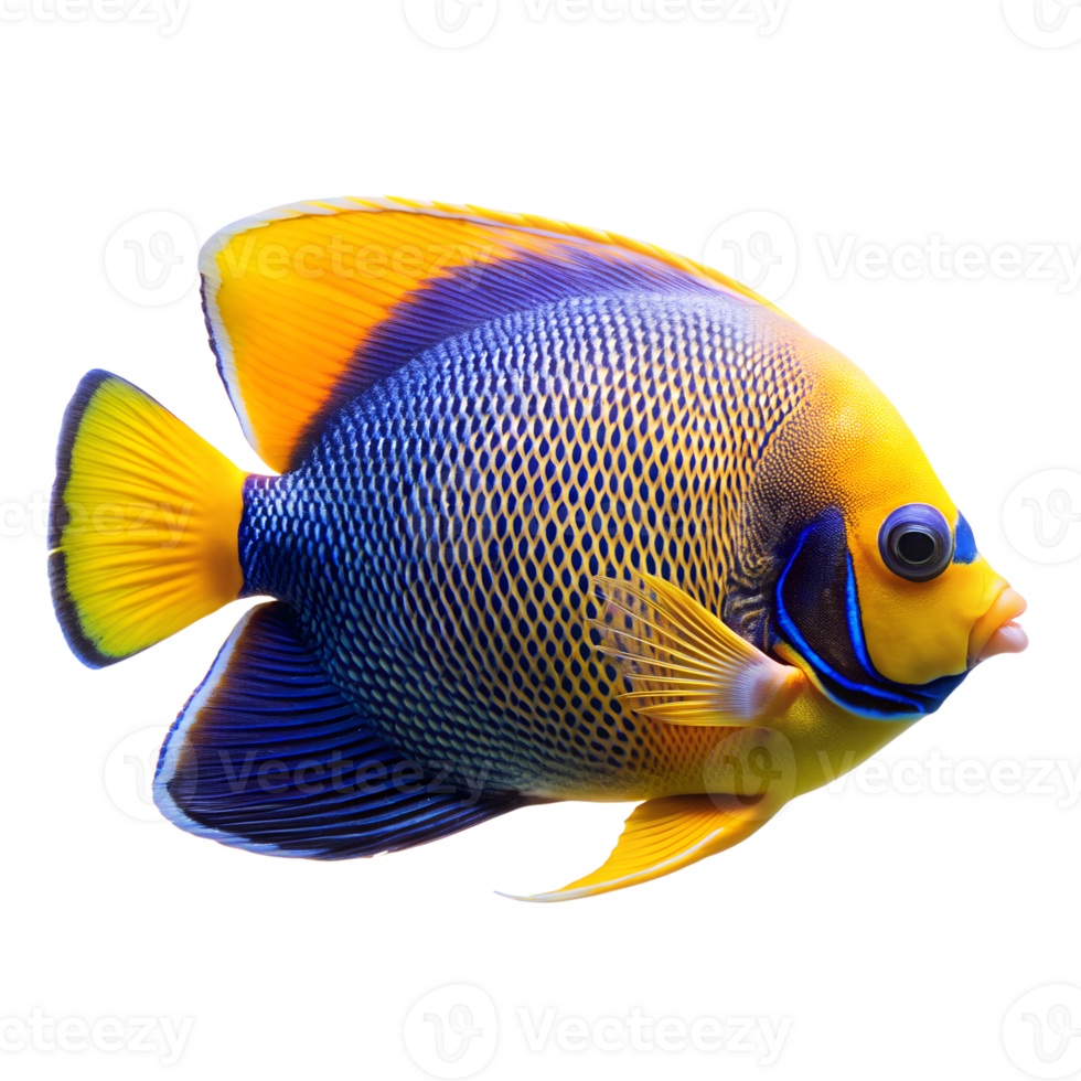 Masked Angelfish, isolated on transparent background png