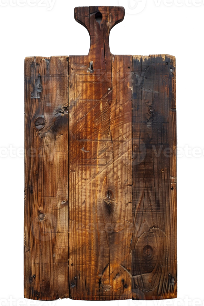 A wooden cutting board with a handle png