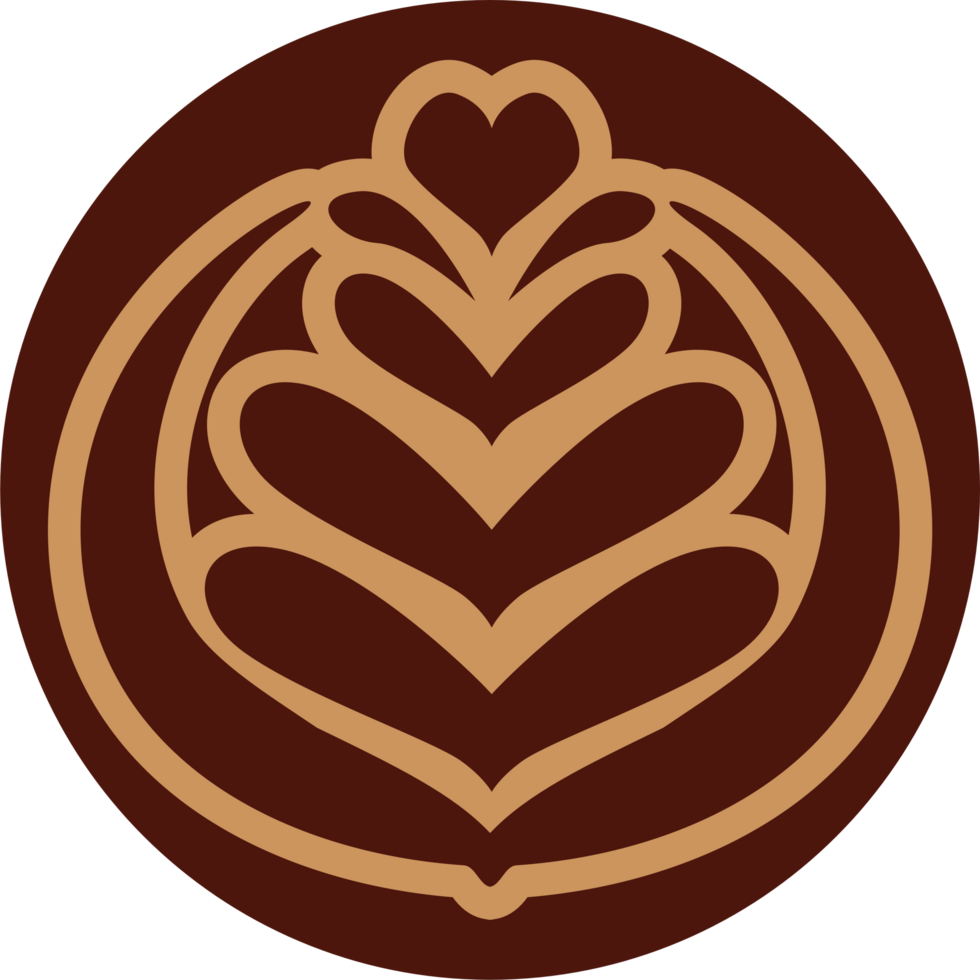 Stylized Coffee Art Logo Design png