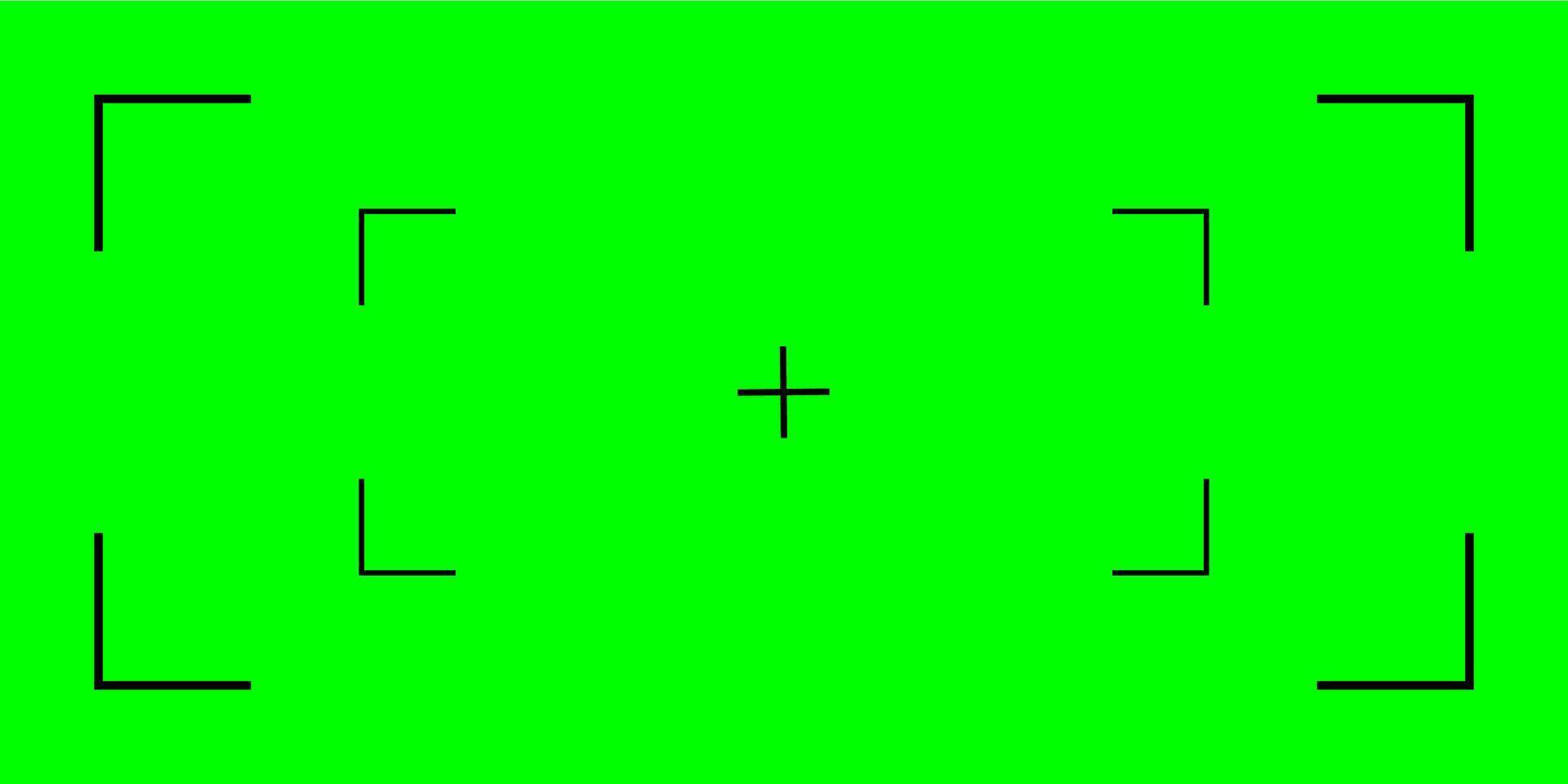 Green chroma background with motion tracking crosses. template for chromakey projects. Ideal for film and studio production. vector