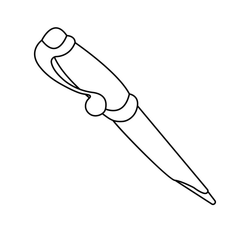 black and white illustration of an automatic pen on a white background. vector