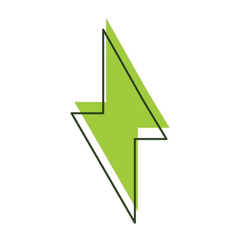 linear illustration of eco lightning icon on a white background. vector