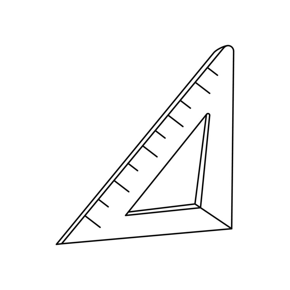black and white illustration of a ruler on a white background. vector