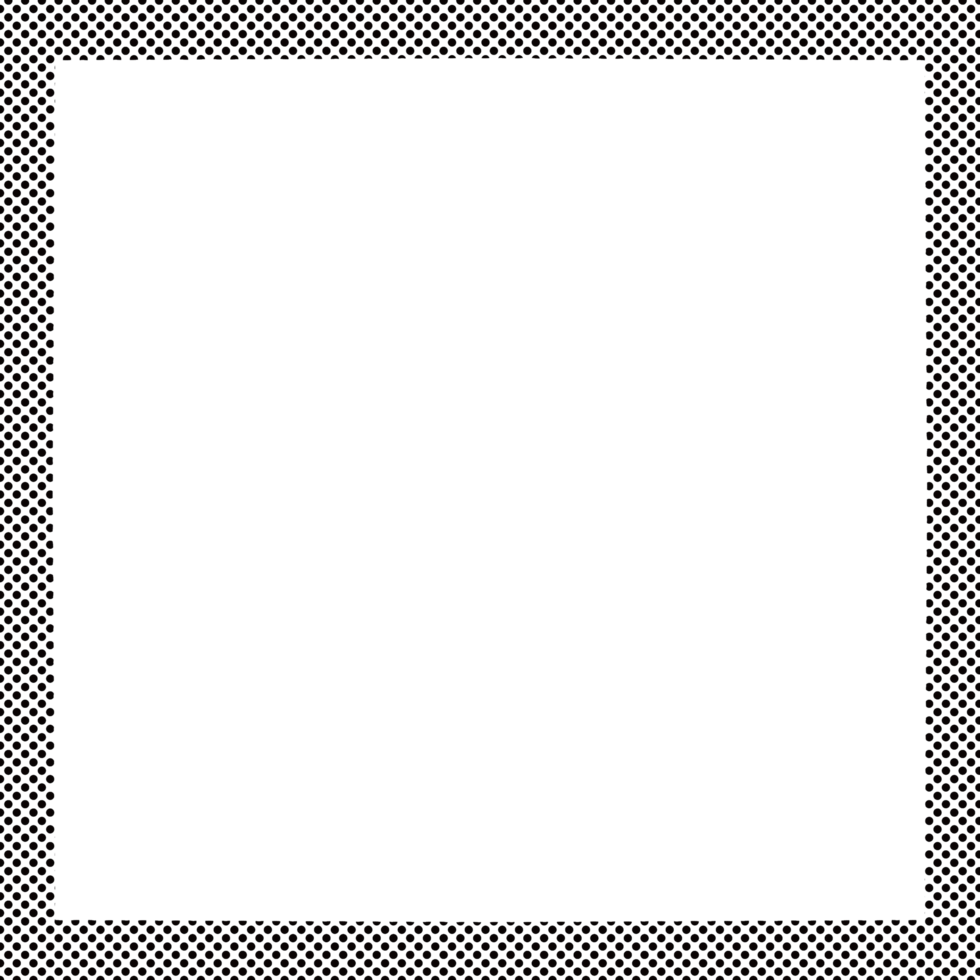 Black polka dot halftone texture pattern border frame,Use for App, Postcards, Packaging, Items, Websites, Mobile and Material-illustration - illustration png