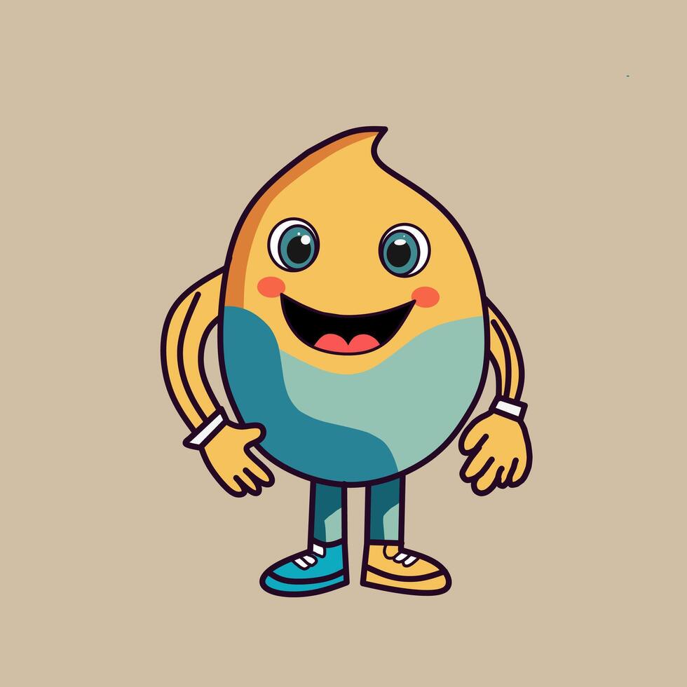 cute mascot character design vector