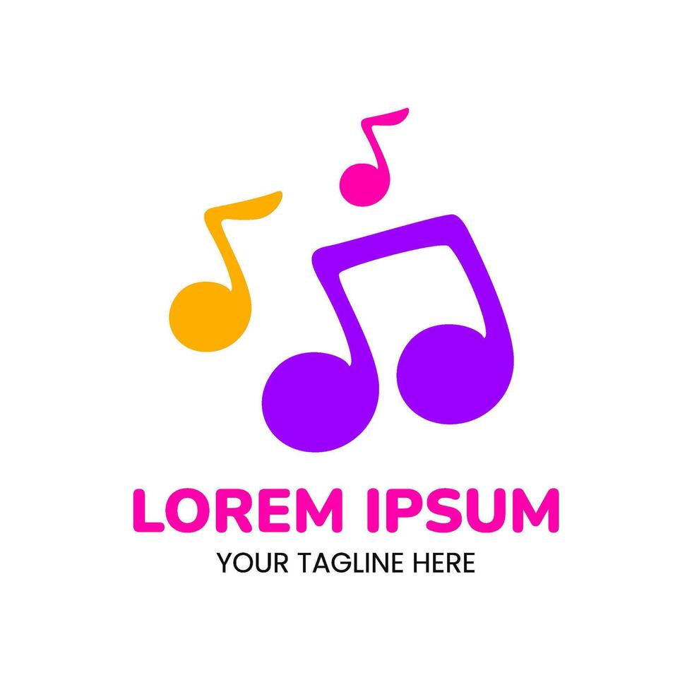 Illustration of Music Tunes Logo Template vector