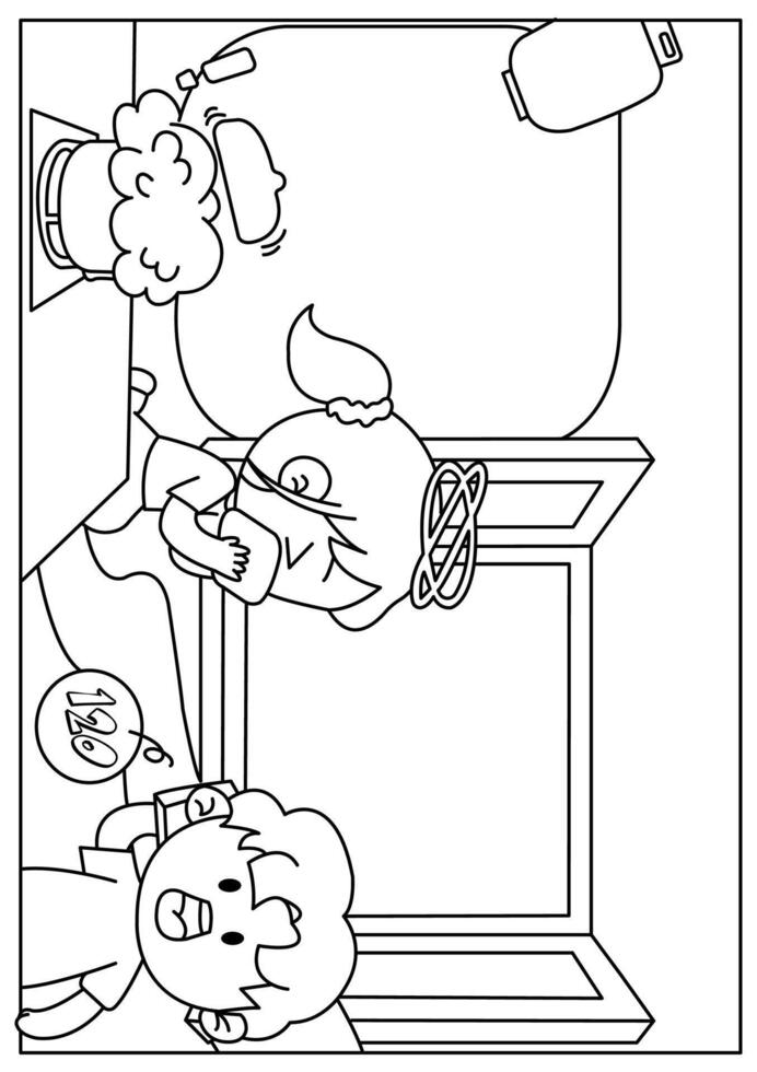 prevention of carbon Monoxide flat illustration children book vector
