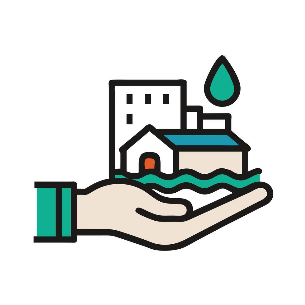 A rustic mill icon silhouette, with its iconic rotating blades and sturdy structure, symbolizing heritage, craftsmanship, and timeless industry. vector