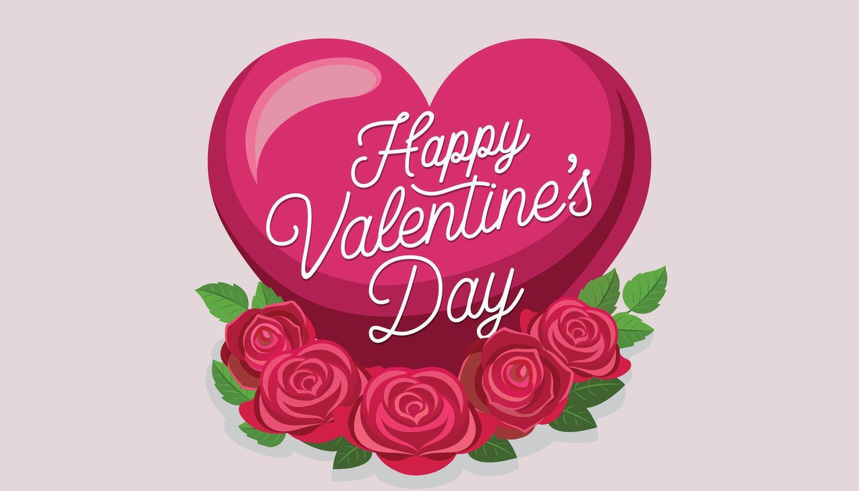 Happy valentines day vector