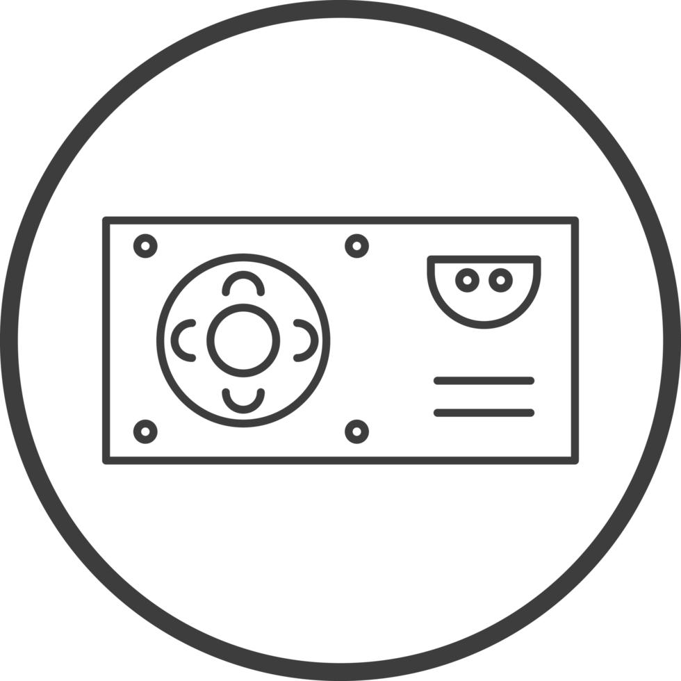power supply icon in line black circle frames, line icon png