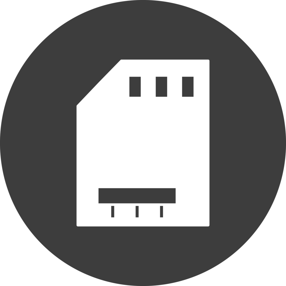 sd card icon in black circle png