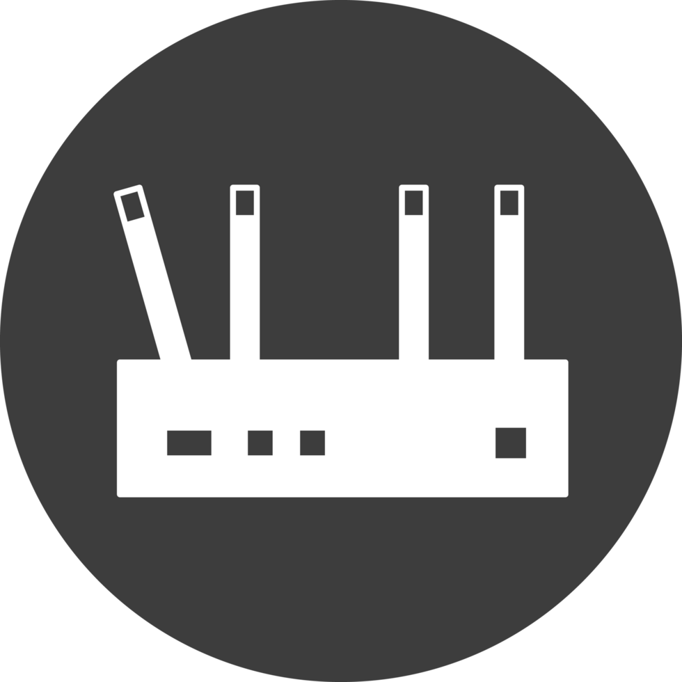 wifi router icon in black circle png