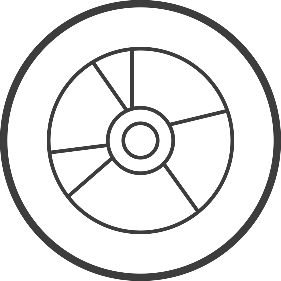 cd icon in line black circle frames, line icon png