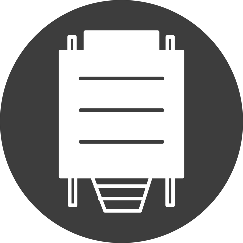 vga cable icon in black circle png