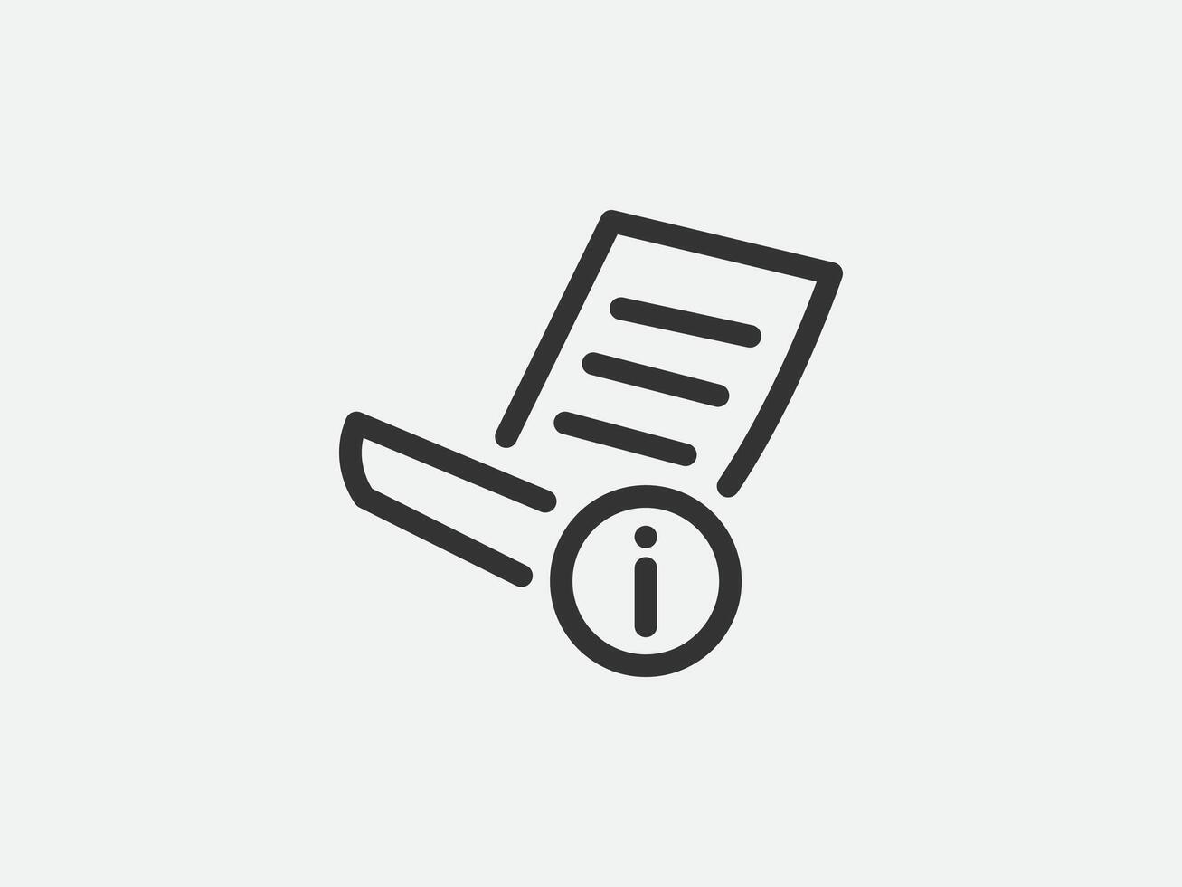 Guide icon , user manual. Service information document, instruction. vector