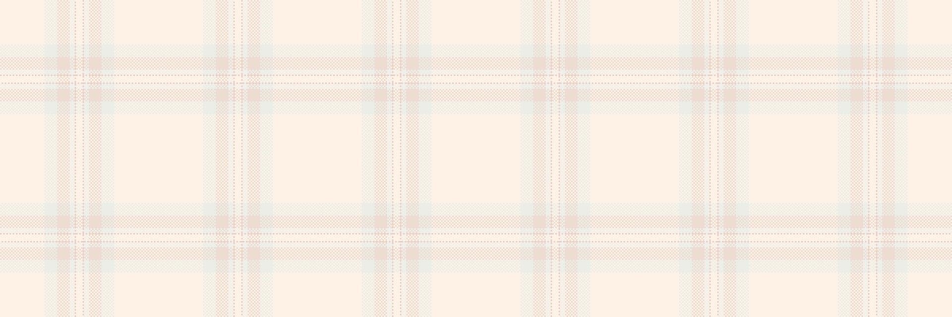 Interior background textile plaid, inspiration tartan pattern texture. Kingdom check fabric seamless in old lace and white colors. vector