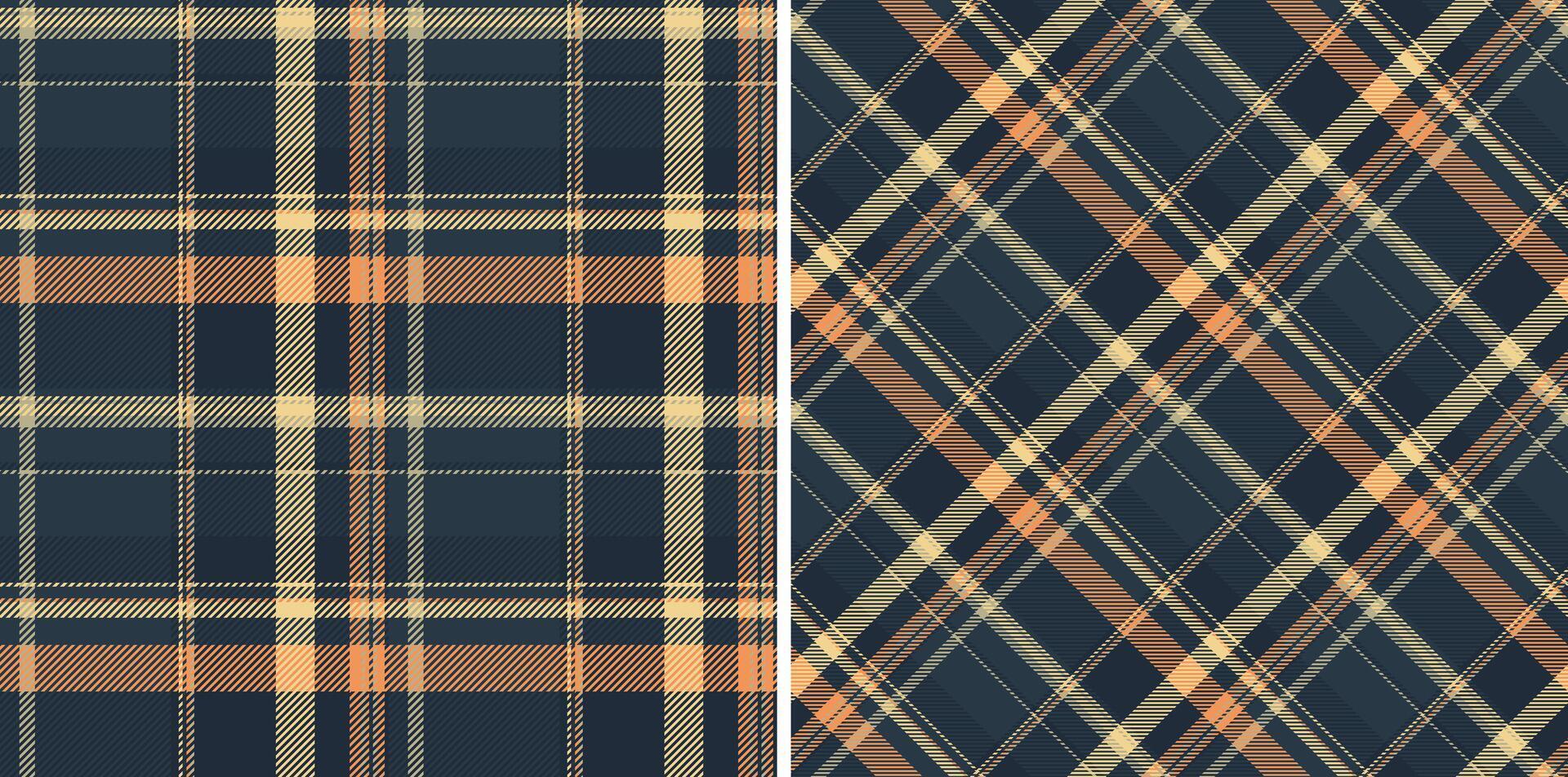 plaid textile of seamless texture pattern with a fabric tartan check background. Set in trendy colors. Stylish picture ideas for fashion inspiration. vector