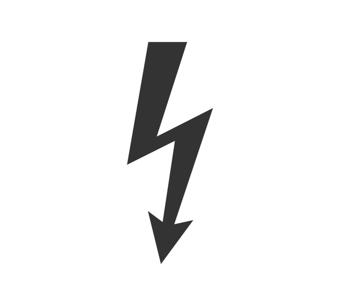Power energy emblem. Electricity flash symbol. Charge or danger icon vector