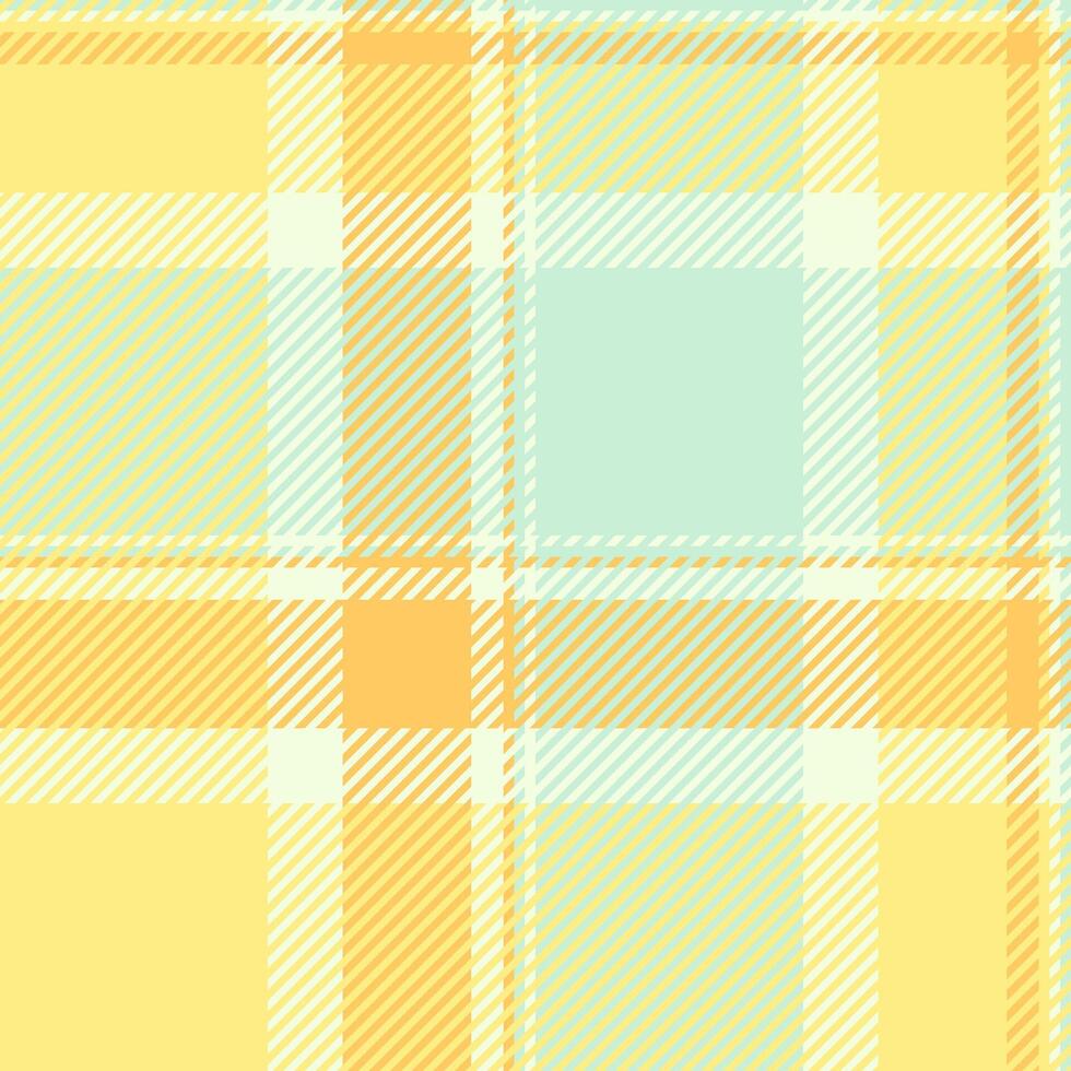 Complexity check fabric texture, flow tartan textile. Cowboy pattern seamless background plaid in light and yellow colors. vector