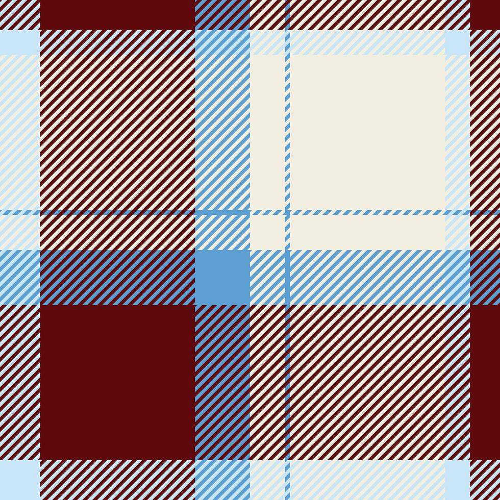 Canvas background texture plaid, classical seamless textile check. Perfection tartan fabric pattern in white and red colors. vector