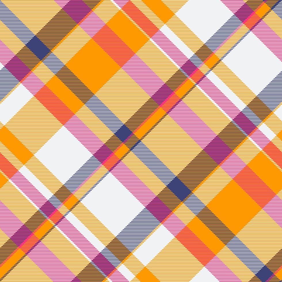 Indoor background textile pattern, curtain tartan fabric. Warmth check seamless plaid texture in white and bright colors. vector