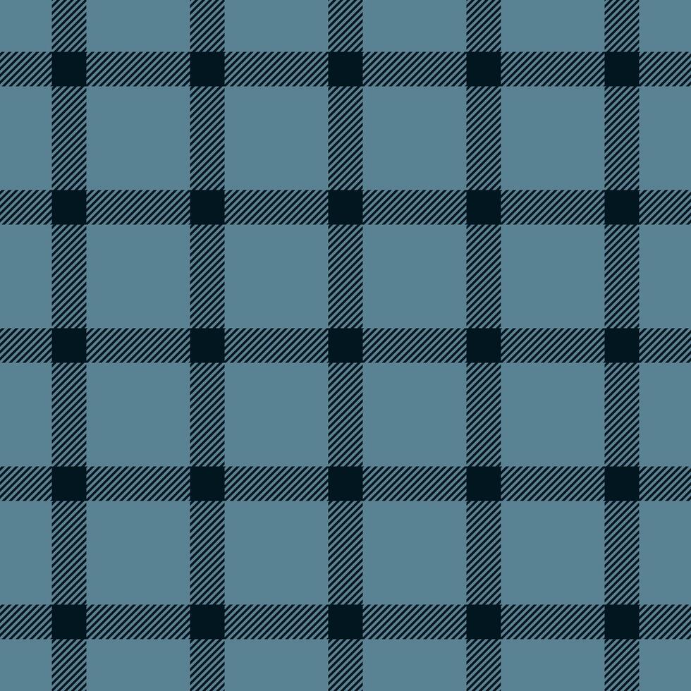 Production background tartan texture, father plaid textile fabric. Small pattern seamless check in cyan and black colors. vector