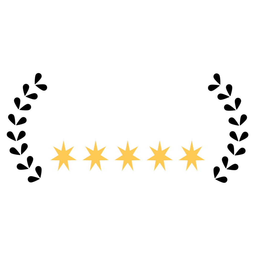 Five Star Rating Graphic Illustration. Giving Five Star Feedback Review png