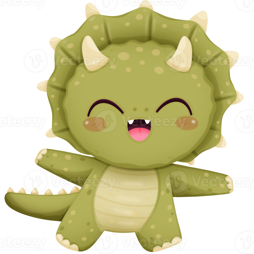 happy cartoon dinosaur png