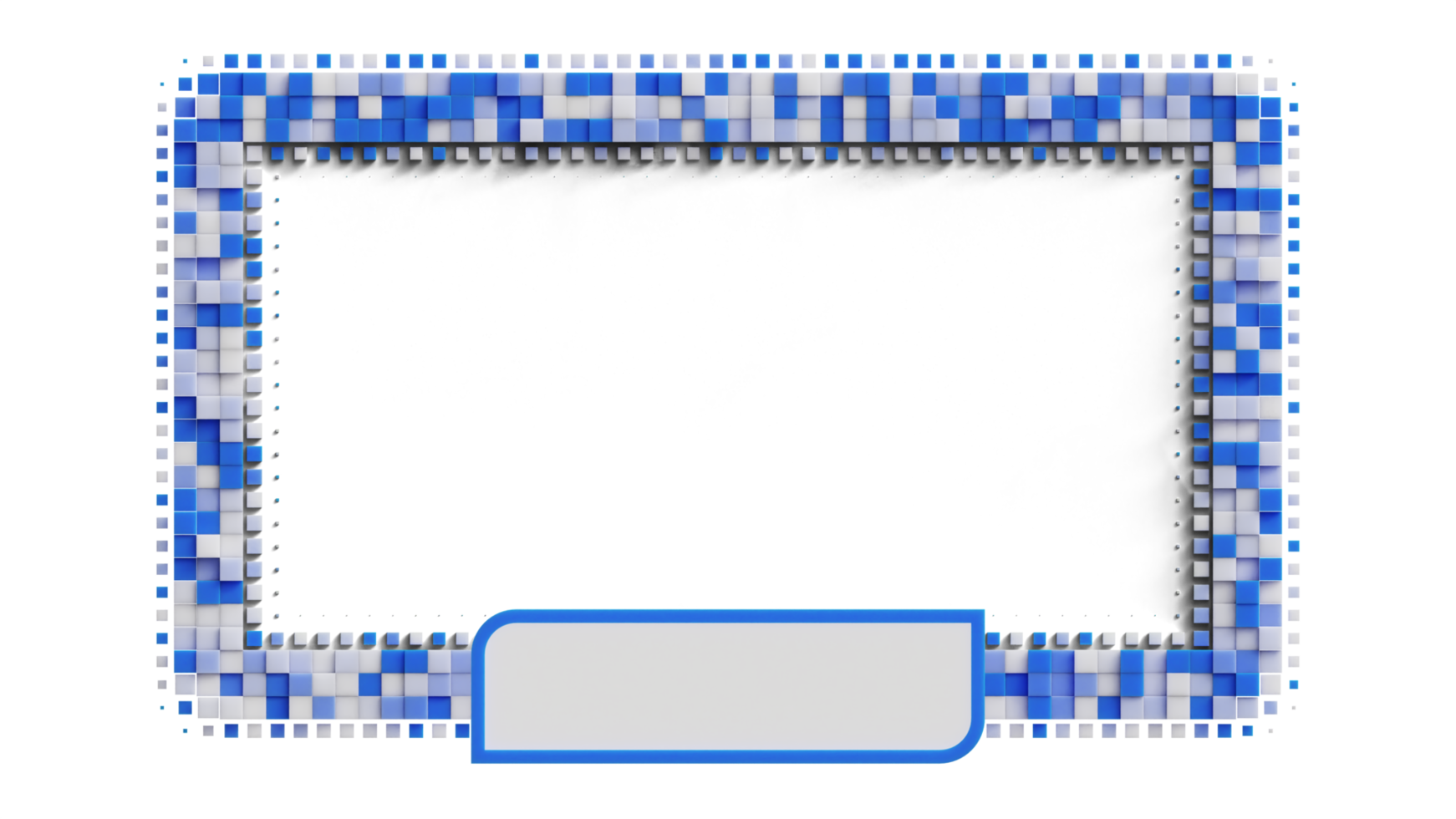 Frame Overlay for Streaming Camera with Blue-Toned Squares png
