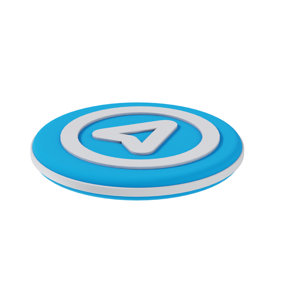 Circle Location 3D Icon - Lower Low View at 90 Degrees png