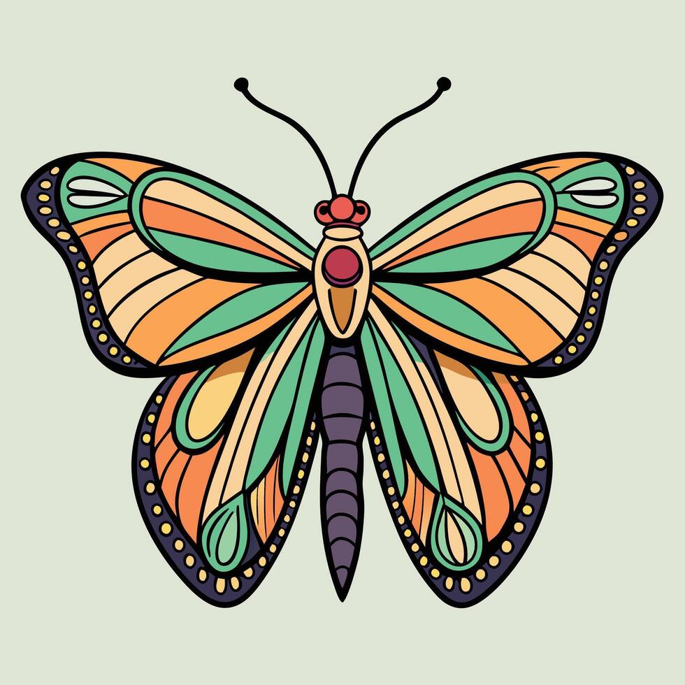 Vibrant Decorative Butterfly Design for Creative Projects vector