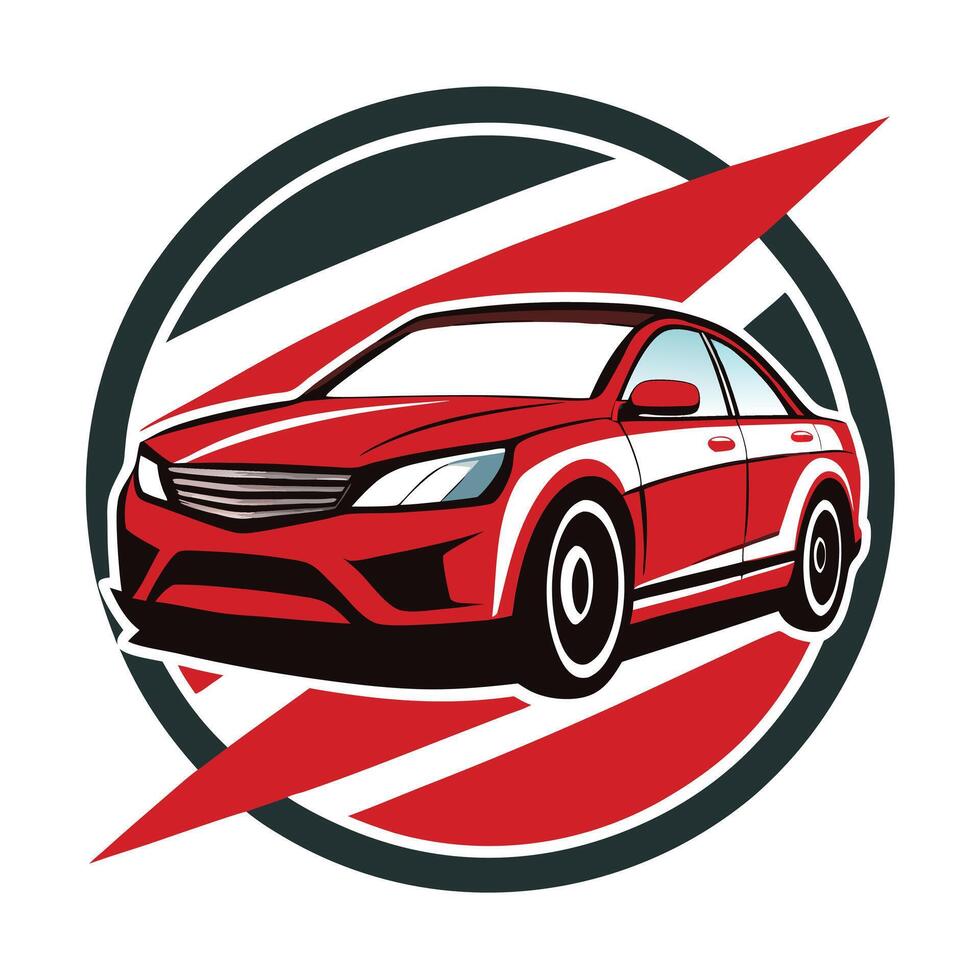 Red Sport Car Logo Design vector