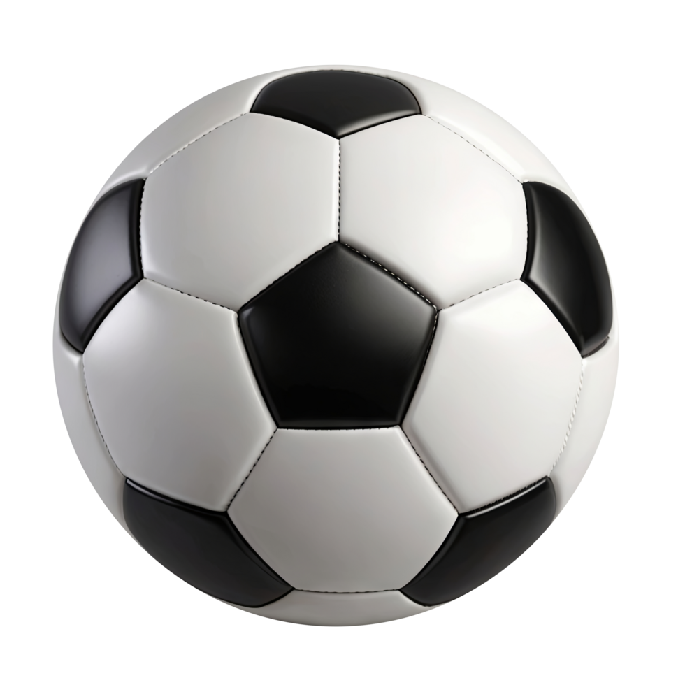 Football or soccer ball on transparent background png