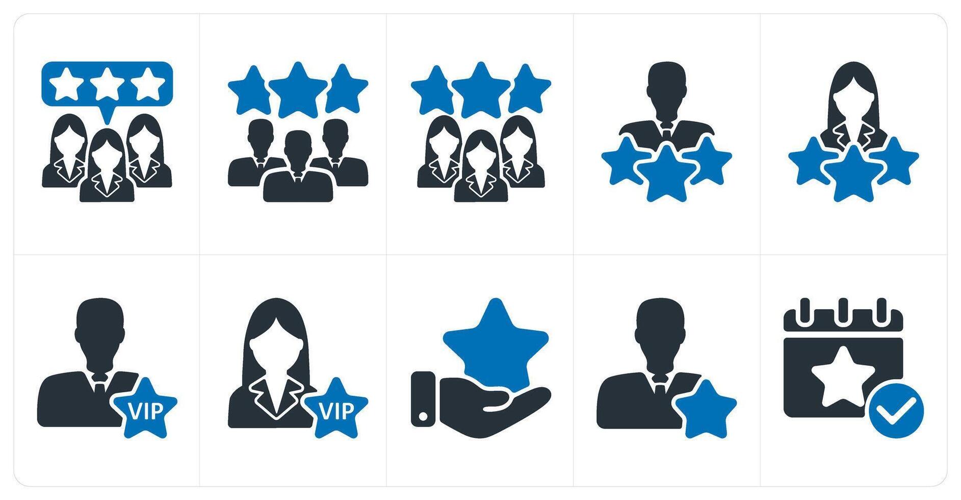 A set of 10 business icons as customer feedback, expert team, premium user vector