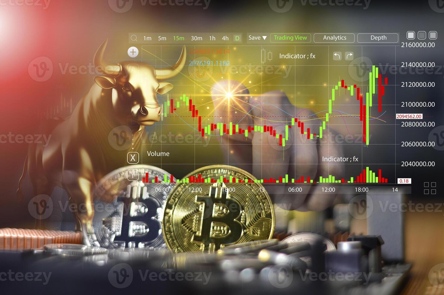 Trading Markets, Stock and Cryptocurrency Markets, Uptrends, Bull Markets and Profits photo