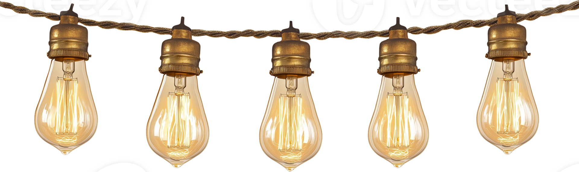 a string of light bulbs hanging from a rope png