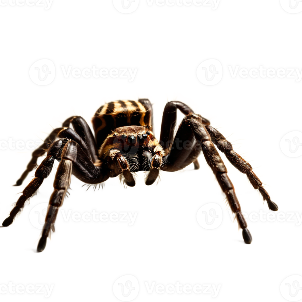 A large tarantula spider with large legs and a long tail png