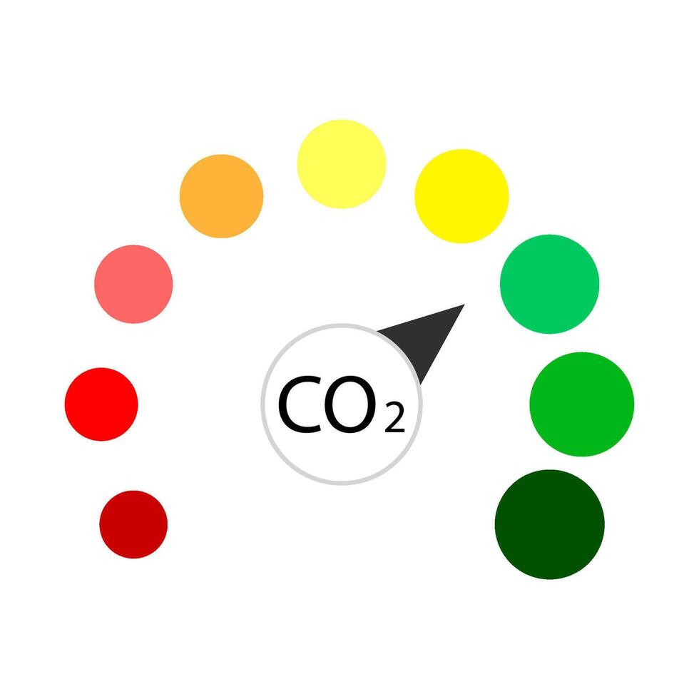 Indicator meter toxic or smoke, clean environmental, measurement gas monitoring, smog diagram icon, measuring exhaust, illustration vector
