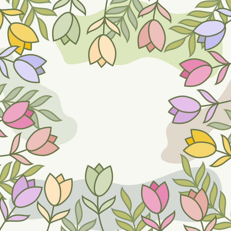 spring time flower leaf background design illustration vector
