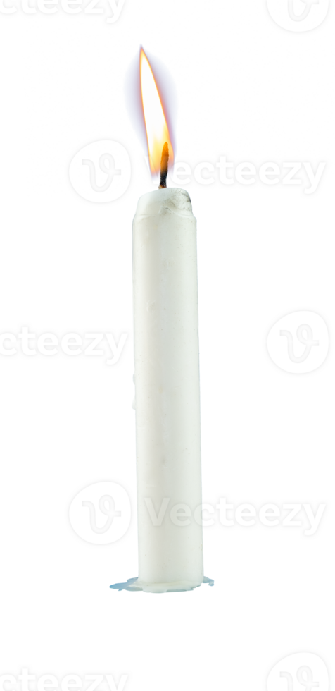 Bright candle flames isolated png